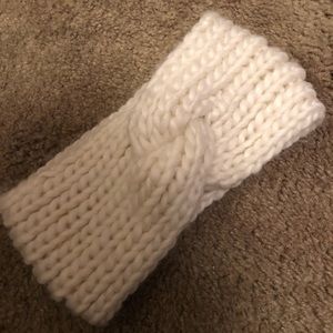 Cream sweater headband